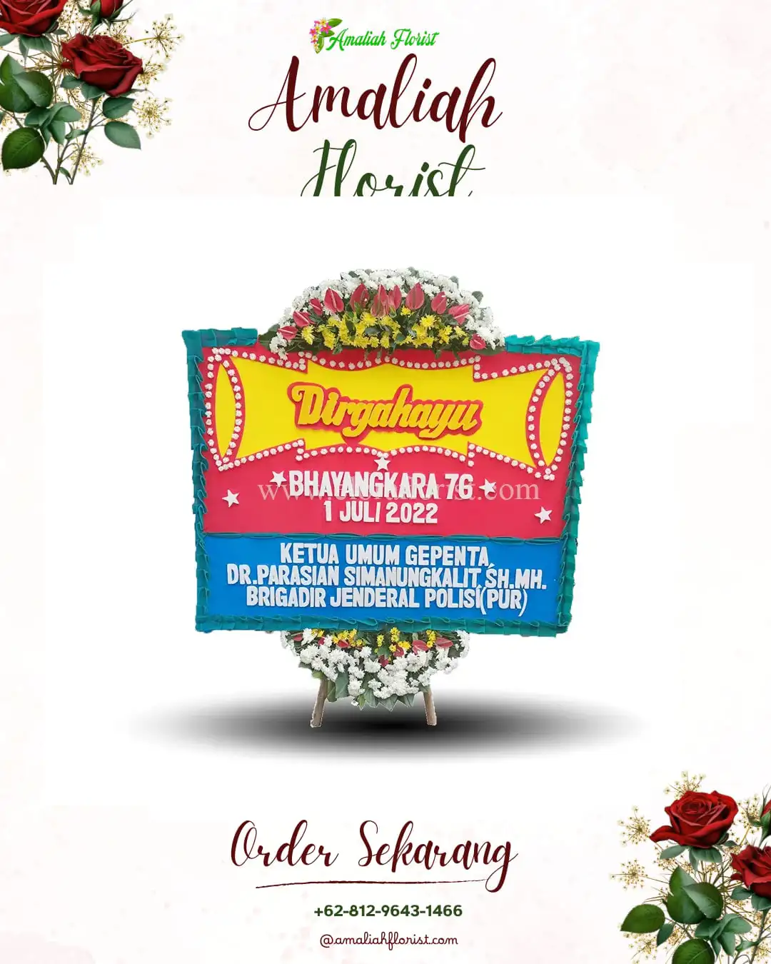 Papan Bunga HUT Ulang Tahun Baqa