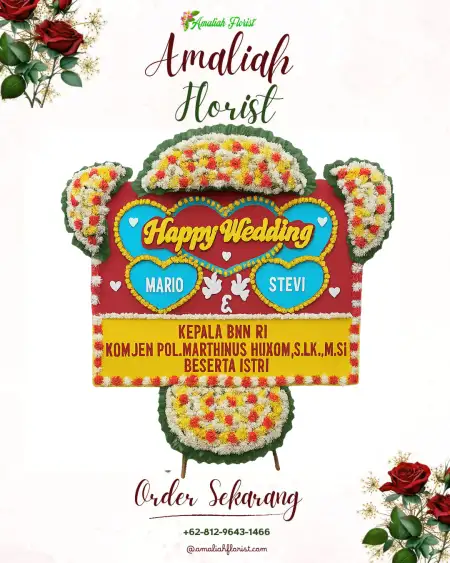 Papan Bunga Pernikahan Baqa
